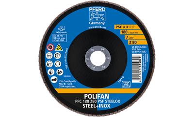 PFERD TOOLS 67768185 PFC 180 Z 80 PSF STEELOX Lamellenschijf Diameter 180 mm Boordiameter 22.23 mm RVS, Staal 10 stuk(s) PFERD TOOLS 67768185 PFC 180 Z 80 PSF STEELOX Lamellenschijf Diameter 180 mm Boordiameter 22.23 mm RVS, Staal 10 stuk(s)