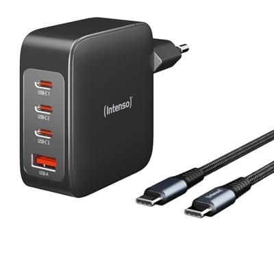 Intenso W140A3C + C520C black USB-oplader 140 W 3x USB-C, 1x USB-A QC 4+, USB PD 3.1, PPS Zwart Binnen GaN, USB Power Delivery (USB-PD) - thumbnail