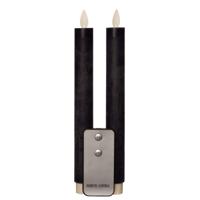 2Pcs Antiek Blauw Rustiek Wax Diner Kaars 23Cm Bew. Vlam Met Afstands Bediening 2Xaa Anna's Collection - Annas collection - thumbnail