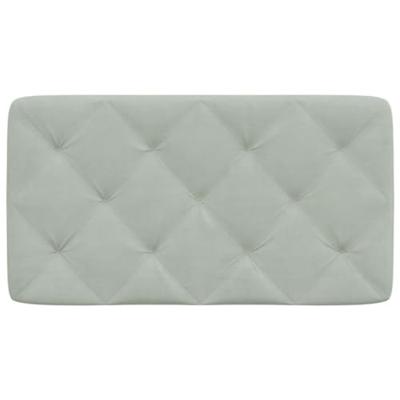 Hoofdbordkussen 80 cm fluweel lichtgrijs Hoofdbordkussen 80 cm fluweel lichtgrijs