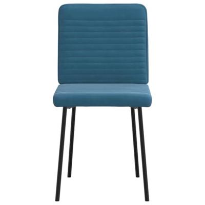 Eetkamerstoelen 2 st fluweel blauw