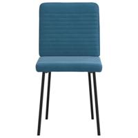 Eetkamerstoelen 6 st fluweel blauw - thumbnail
