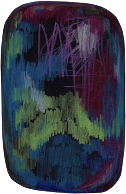 Moooi Carpets - Scribble Black Green Blue - 200x300 cm Rond Vloerkleed