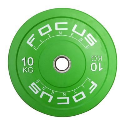 Olympische halterschijf 50 mm - Focus Fitness Bumper plate - 10 kg - G