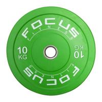 Olympische halterschijf 50 mm - Focus Fitness Bumper plate - 10 kg - G - thumbnail
