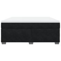 Boxspring met matras fluweel zwart 180x200 cm - thumbnail