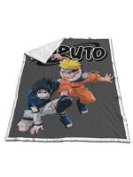 Naruto en Sasuke fleece plaid 120 x 150 cm - polyester - thumbnail
