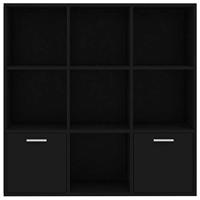 Boekenkast 98x30x98 cm spaanplaat zwart - thumbnail