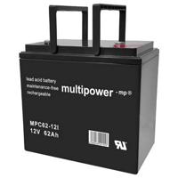 multipower MPC62-12I Loodaccu 12 V 62 Ah Loodvlies (AGM) (b x h x d) 226 x 214 x 135 mm M6-schroefaansluiting Cyclusbestendig, Onderhoudsvrij, Geringe - thumbnail