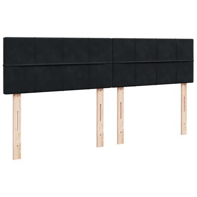 Ottoman bed met matras en LED's 160x200cm fluweel zwart