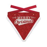 PLENTY GIFTS KERST BANDANA MERRY CHRISTMAS GLITTER ROOD - thumbnail