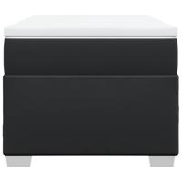 Boxspring met matras kunstleer zwart 100x200 cm - thumbnail
