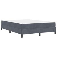 Boxspringbed met matras Donkergrijs 140 x 200 cm Fluweel - thumbnail
