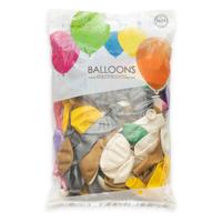 Globos Ballonnen metallic pearl mix kleuren 30cm, 100st. - thumbnail