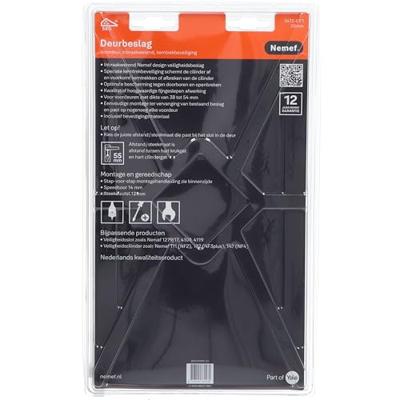 Nemef 3415-2-F1 | 55mm | Blister | Veiligheidsdeurbeslag | SKG* | Nemef Design | Langschild** - 9341520590