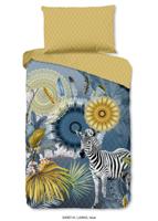 HIP Dekbedovertrek "mandala&apos;s, bladeren en een zebra" - Blauw - (200x200/220 cm) - Katoen Satijn - thumbnail