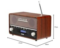 Denver DAB-36 Radio DAB+ Bluetooth, AUX, DAB+, FM Behuizing van echt hout, Wekfunctie Hout - thumbnail
