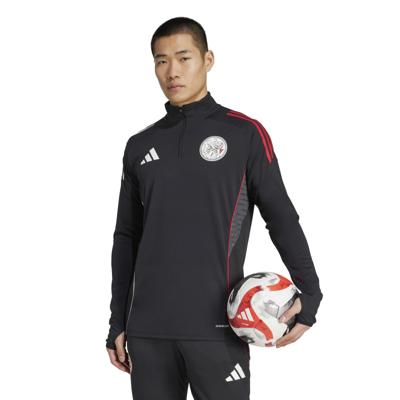 adidas Ajax Trainingstrui 1/4-Zip 2025-2026 Zwart Wit Rood