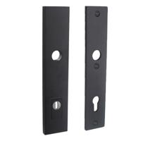 SKG3 Veiligheid-schilden rechthoekig doorgaand profielcilindergat 92mm met kerntrek beveiliging zwar - thumbnail