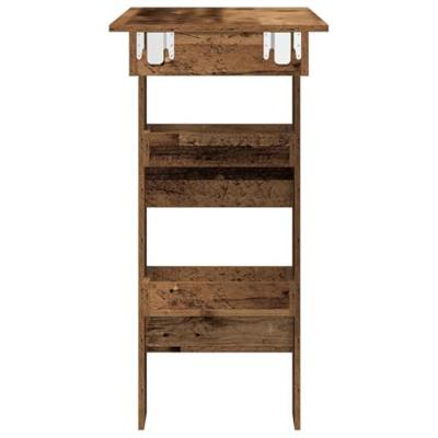 Bartafel wandgemonteerd 102x45x103,5 cm bewerkt hout oud hout Bartafel wandgemonteerd 102x45x103,5 cm bewerkt hout oud hout
