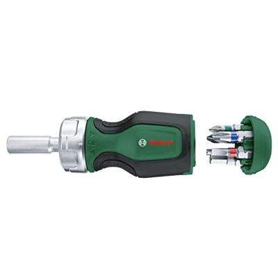Bosch Groen Compacte ratelschroevendraaier met 6 bits - 1600A027PK
