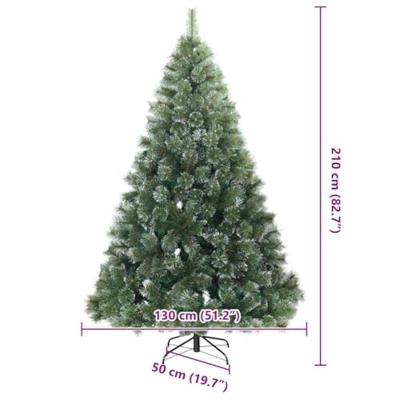 Kunstkerstboom met 300 LED met standaard Groen 210 cm PE en PVC