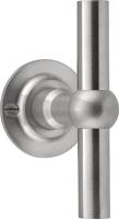 Formani FERROVIA deurkruk FVT100/48 T-model ongeveerd op rozet - mat RVS - thumbnail