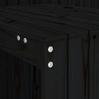 Balkonset 2-zits massief grenenhout zwart - thumbnail