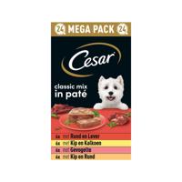 Cesar Classic Mix Paté multipack natvoer hond maaltijdkuipjes (150 g) 1 verpakking (24 x 150 g) - thumbnail