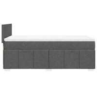 Boxspring met matras stof donkergrijs 80x200 cm - thumbnail