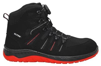 Elten werkschoenen - MADDOX BOA - ESD S3 - zwart-rood - maat 46 - hoog