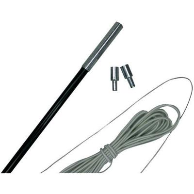 Eurotrail stokkenset Fiber 11 mm 550-600 cm fiberglas zwart