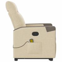 Sta-op-massagestoel verstelbaar stof crèmekleurig - thumbnail