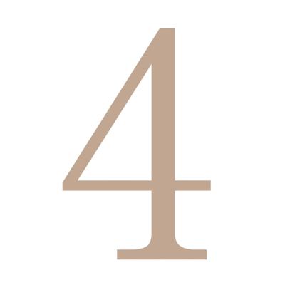 Vaessen Creative • houten cijfer "4" 9cmx3mm