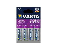 Batterij varta ultra lithium 4x aa - thumbnail