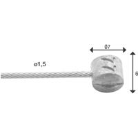 Elvedes rem binnenkabel 2000mm rvs slick ø1,5mm t-nippel - thumbnail