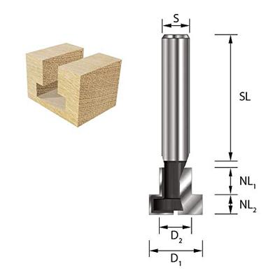 ENT T-groeffrees HM A12.7mm kolf 8mm - 7917731 - 7917731