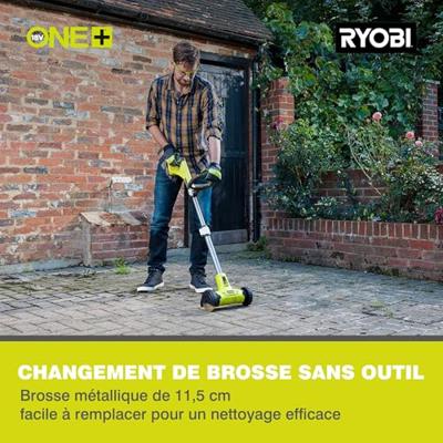 Ryobi ONE+ draadloze patio cleaner RY18PCA-0 voegenreiniger - thumbnail