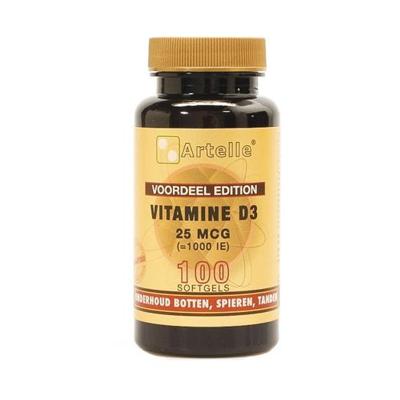 Artelle Vitamine D3 25mcg 100Capsules