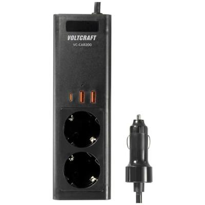 VOLTCRAFT VC-CAR200 Omvormer 200 W 12 V/DC - 230 V/AC