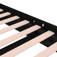 Bedframe massief hout zwart 120x190 cm - thumbnail