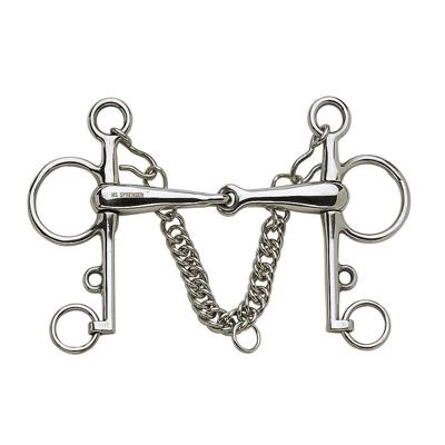 Pelham gebroken RVS grijs maat:13.5