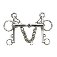 Pelham gebroken RVS grijs maat:13.5 - thumbnail