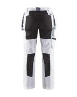 Blåkläder Dames Schildersbroek met stretch 79101000 | Wit/Zwart | Maat 46 - 7330509625385 - thumbnail