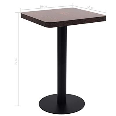 Bistrotafel 50x50 cm MDF donkerbruin