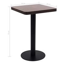 Bistrotafel 50x50 cm MDF donkerbruin - thumbnail
