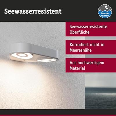 Paulmann Silma 94868 LED-buitenlamp met bewegingsmelder (wand) LED 11 W Wit Paulmann Silma 94868 LED-buitenlamp met bewegingsmelder (wand) LED 11 W Wit