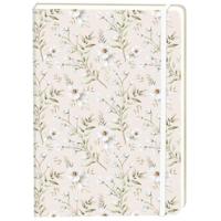 Notitieboek witte bloemen a5 lijn 92pag sc creme - thumbnail