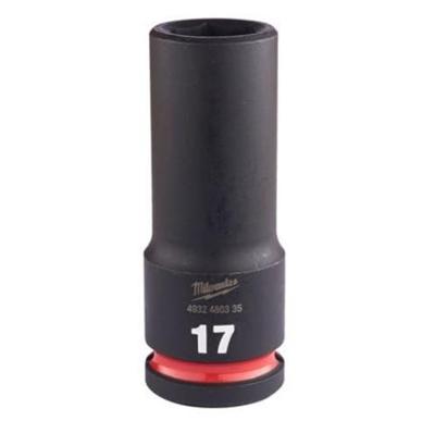 Milwaukee Accessoires shockwave krachtdop 1/2" lang 17 mm | 1 stuk - 4932480335