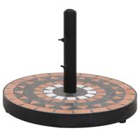 VidaXL Parasolvoet rond 12 kg terracotta wit - thumbnail